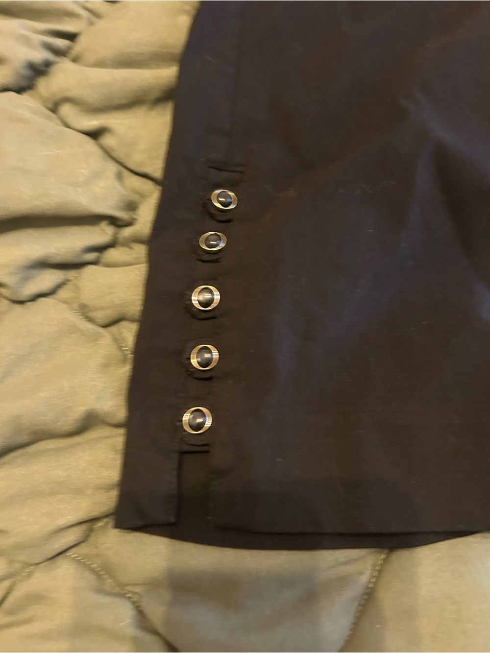 Zac & Rachel Black Cropped Eyelet-Hem Pull-On Pants - Picture 3 of 7